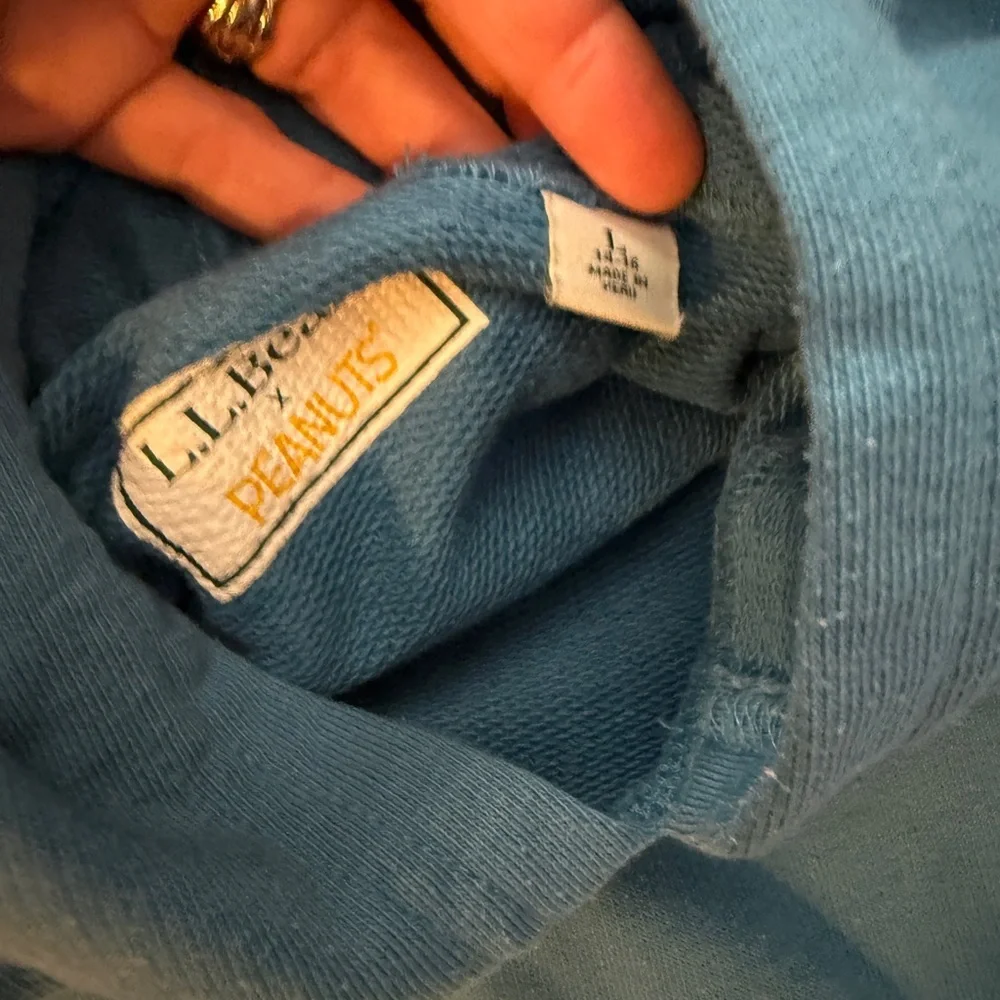 L.L. Bean x Peanuts Collab Kids Blue Graphic Sweatshirt L